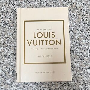 Louis Vuitton Cream Hardcover Book with Gold Accents